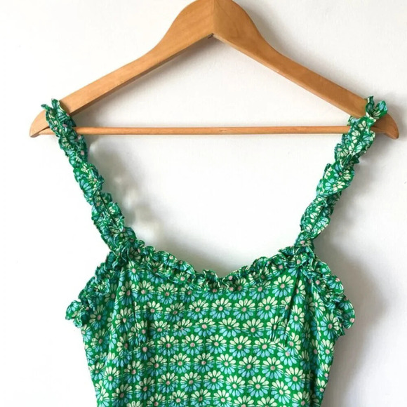 Zara Green Floral Mini Dress - Picture 5 of 8